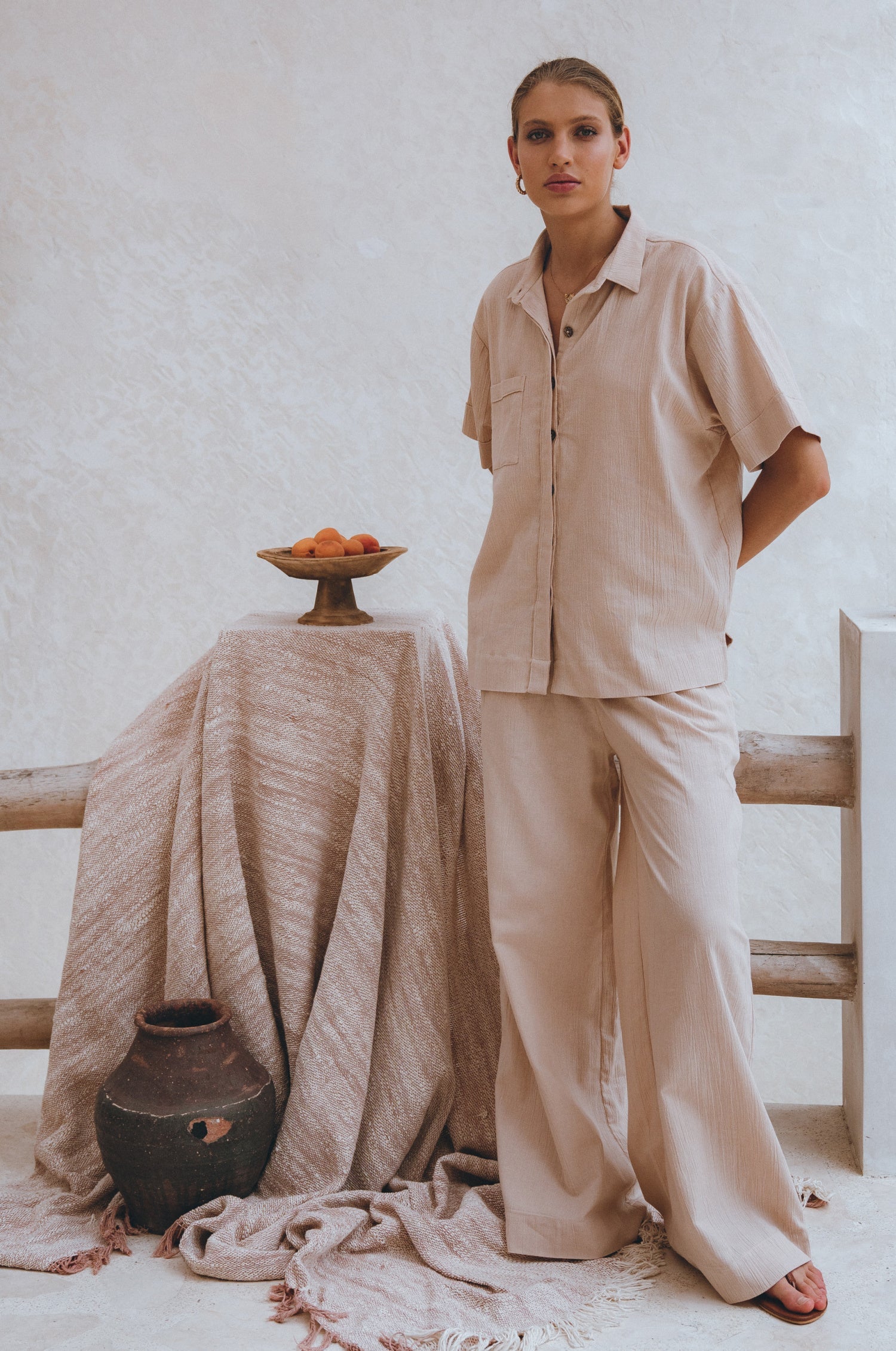 Raya Wide Leg Linen Pants-thumbmail-2