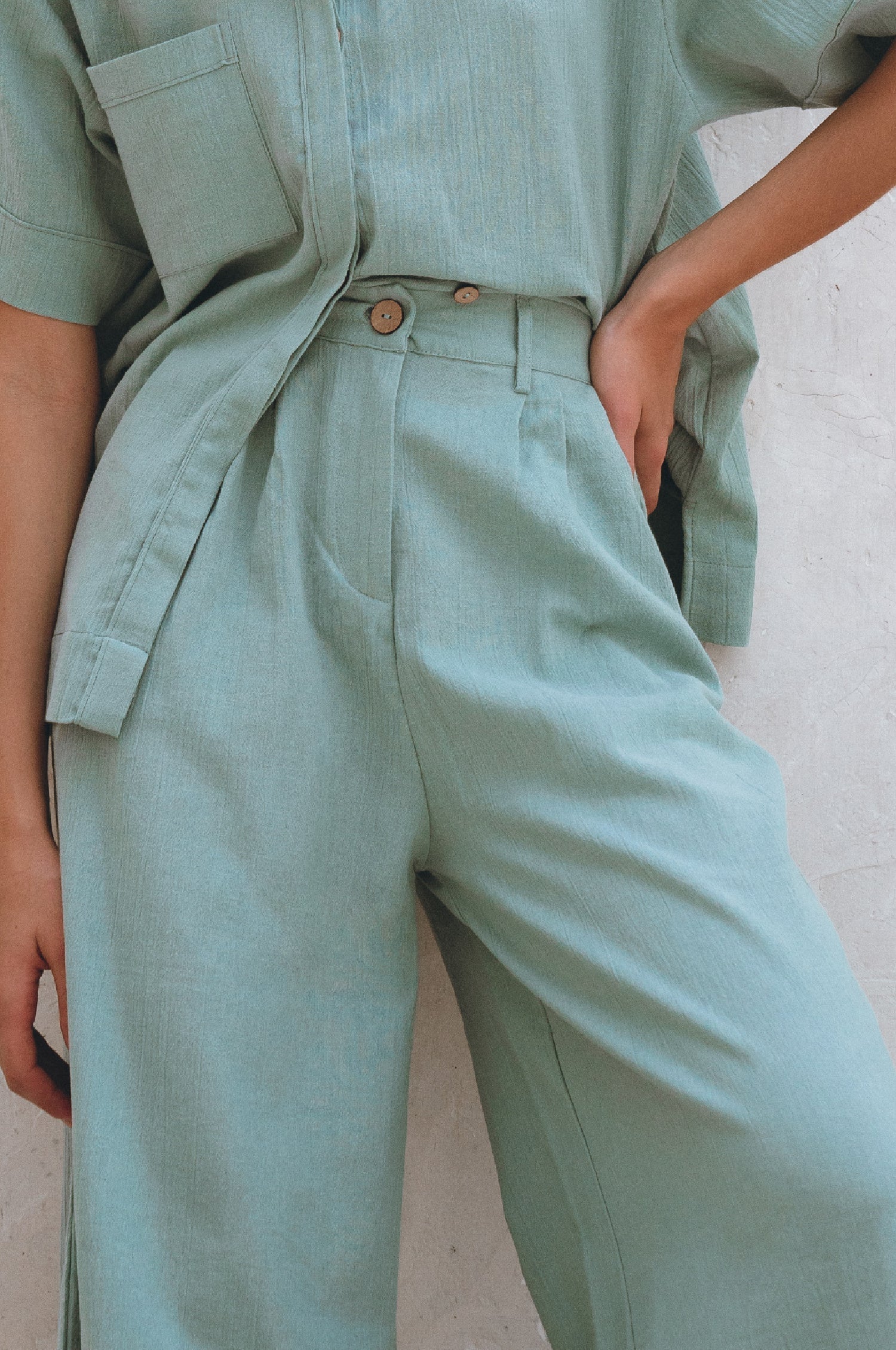 Raya Wide Leg Linen Pants-thumbmail-10