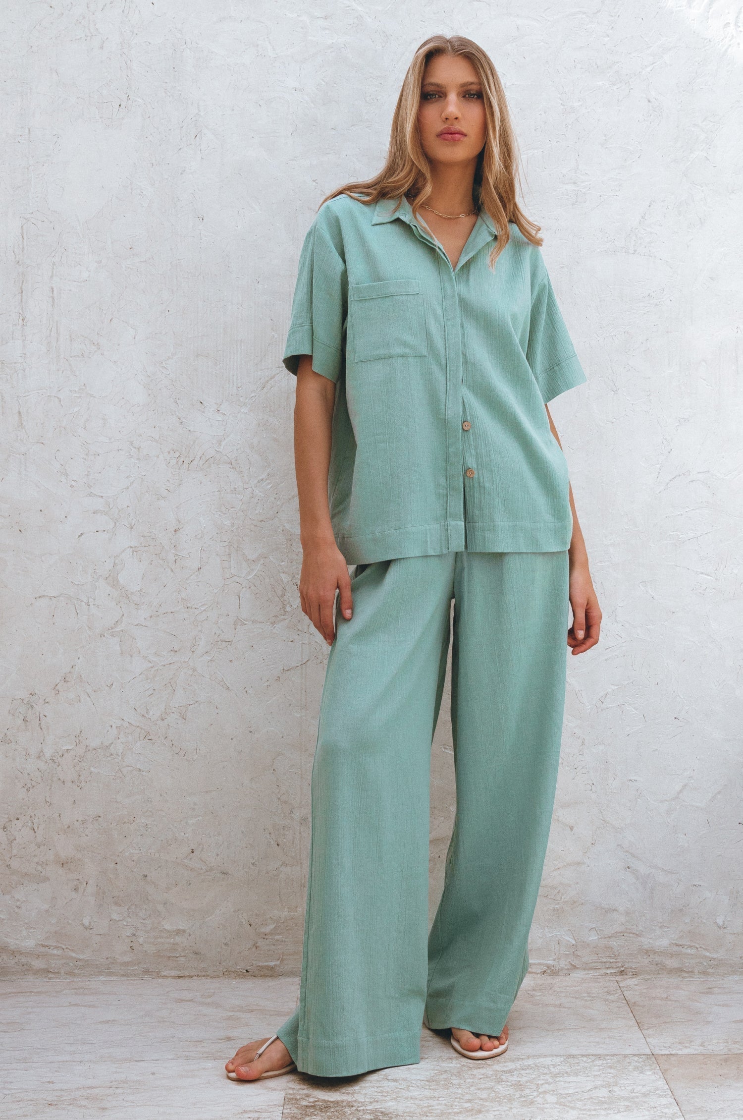 Raya Wide Leg Linen Pants-thumbmail-13