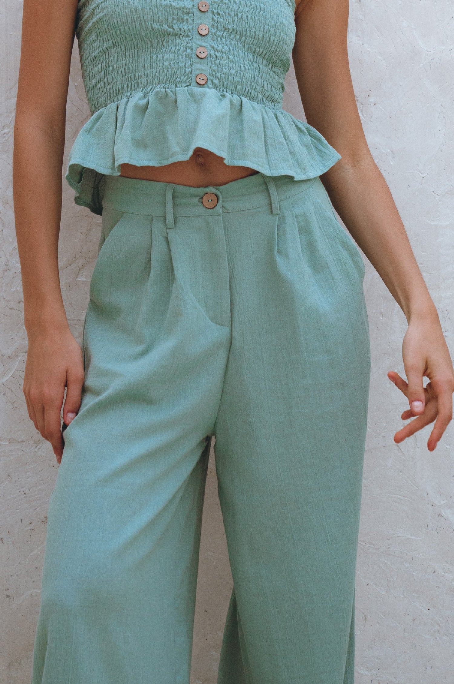 Raya Wide Leg Linen Pants-thumbmail-7