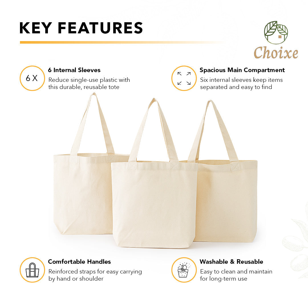 Reusable Tote Mesh Bag W/6 Internal Sleeves.-thumbmail-7