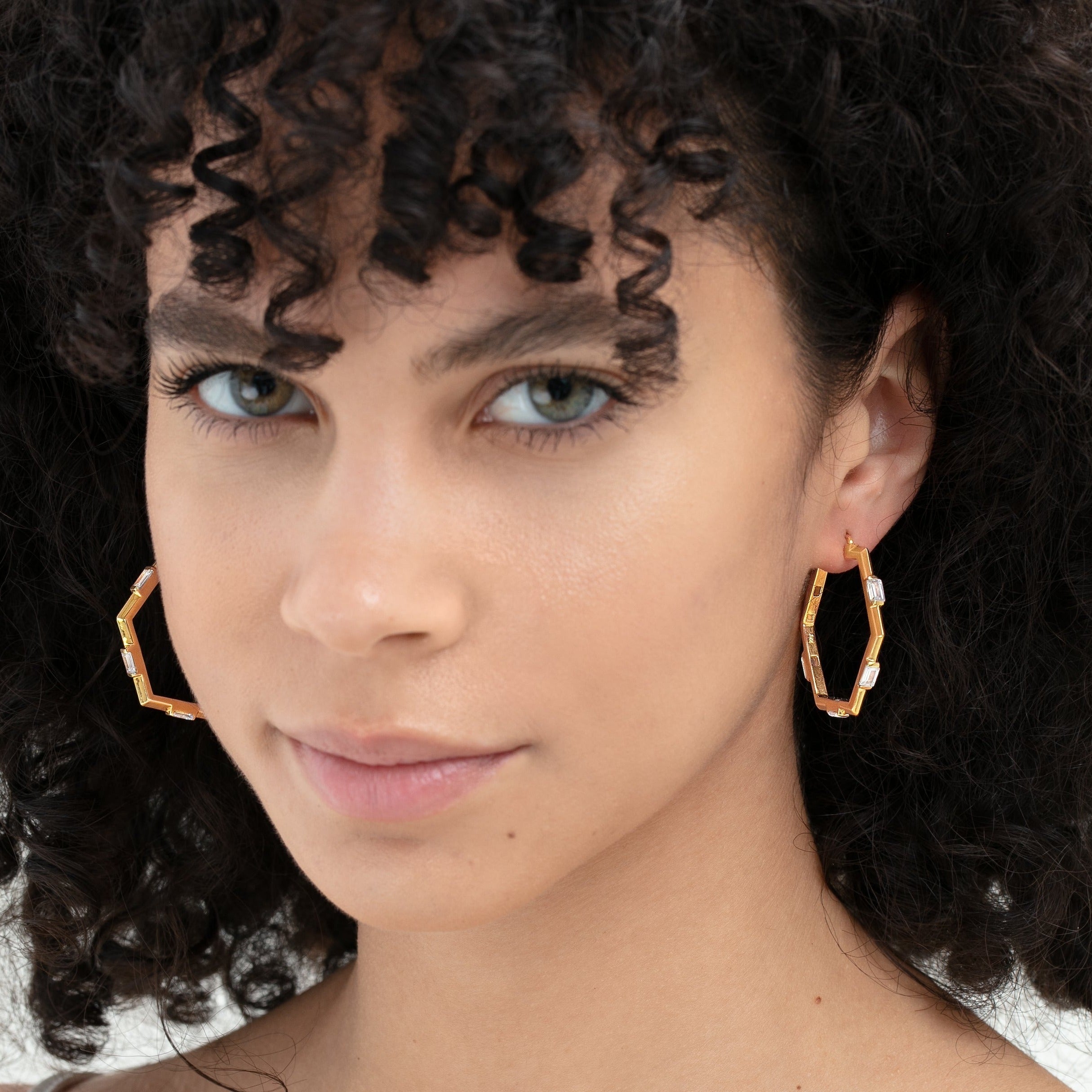 The Claire Hoop Earrings - Medium-thumbmail-4