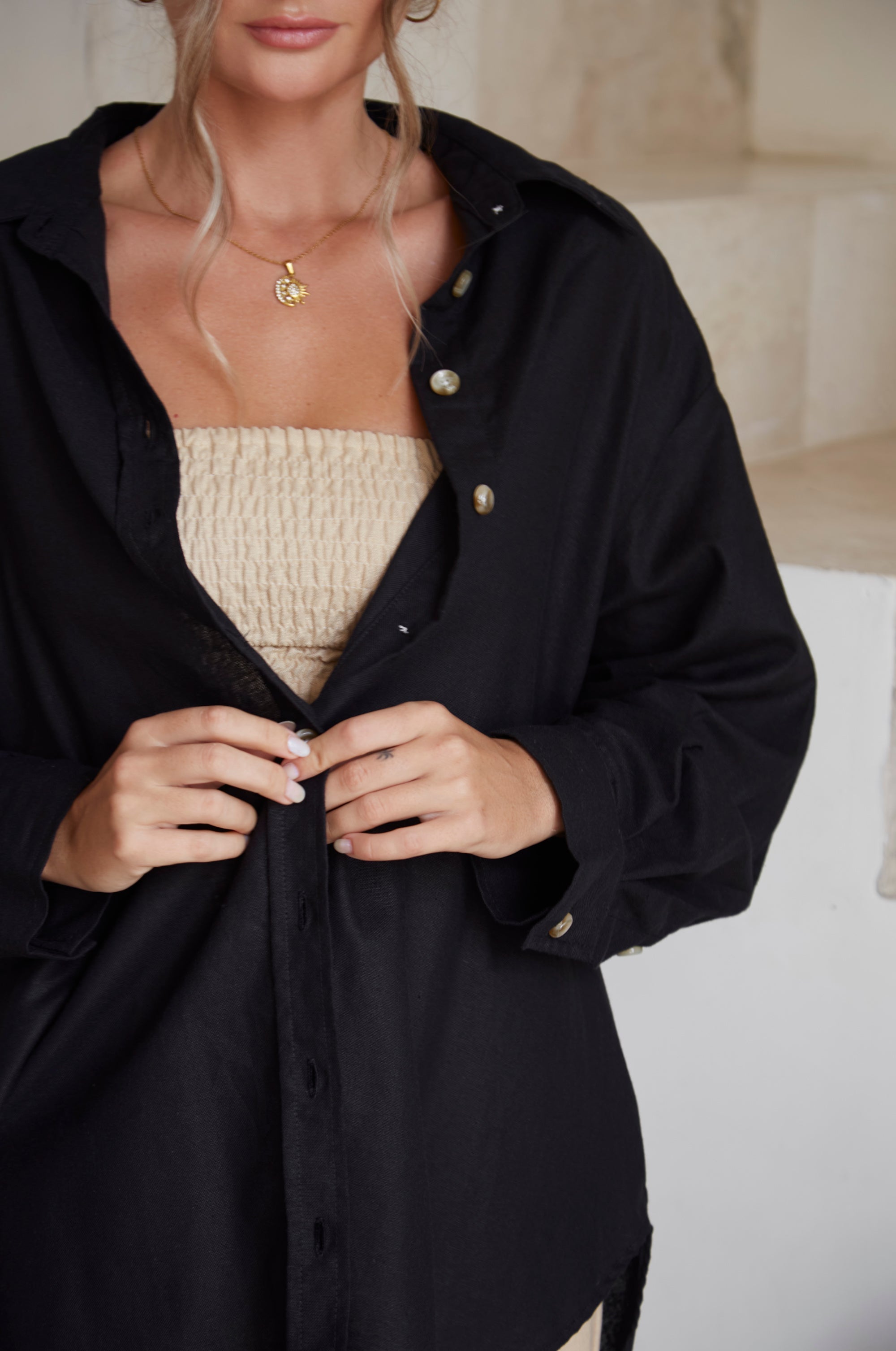 Romania Oversized Linen Shirt-thumbmail-3