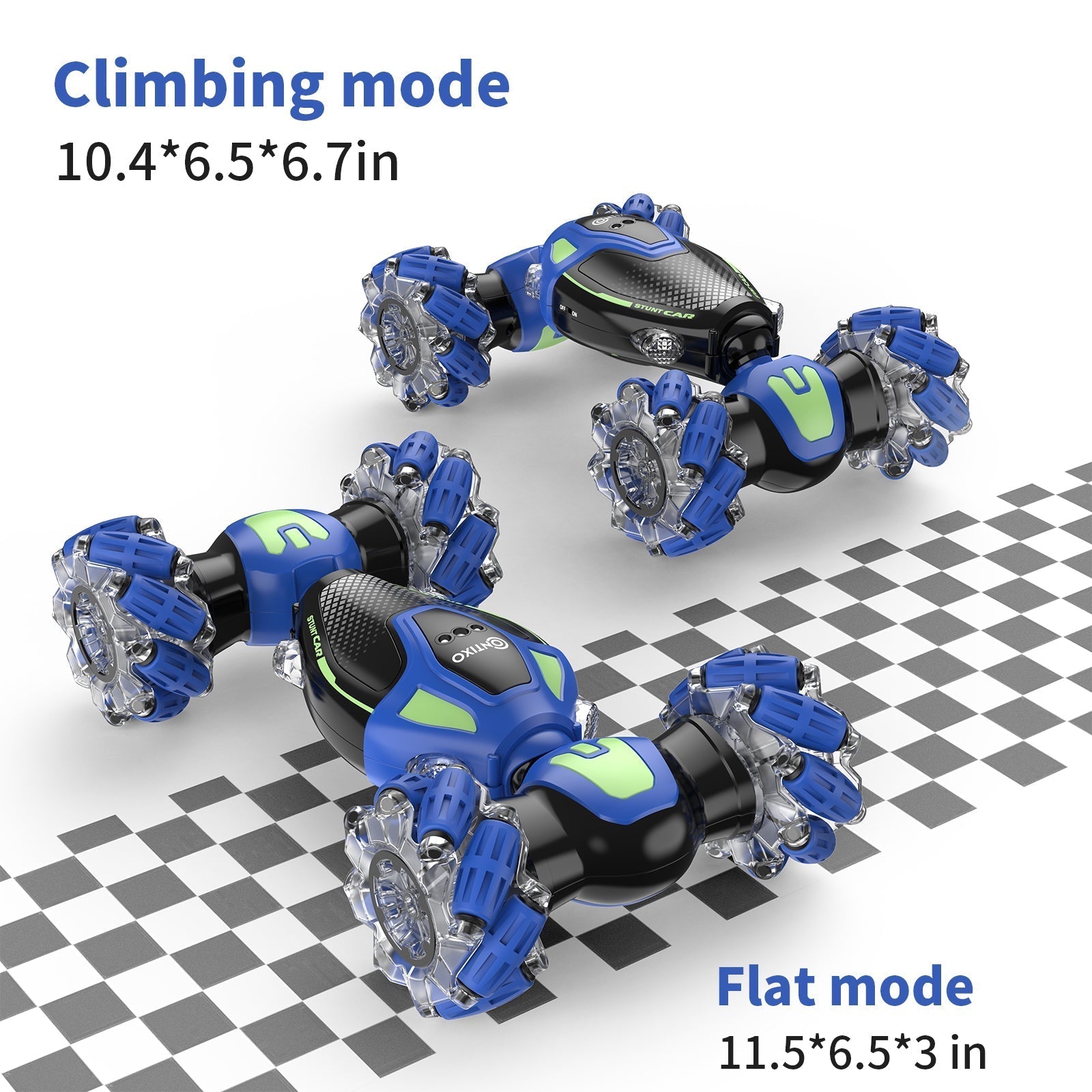 Contixo SC10 Cobra Speed Crawler RC Stunt Car - 4WD With Remote & Gesture Control, Blue-thumbmail-3