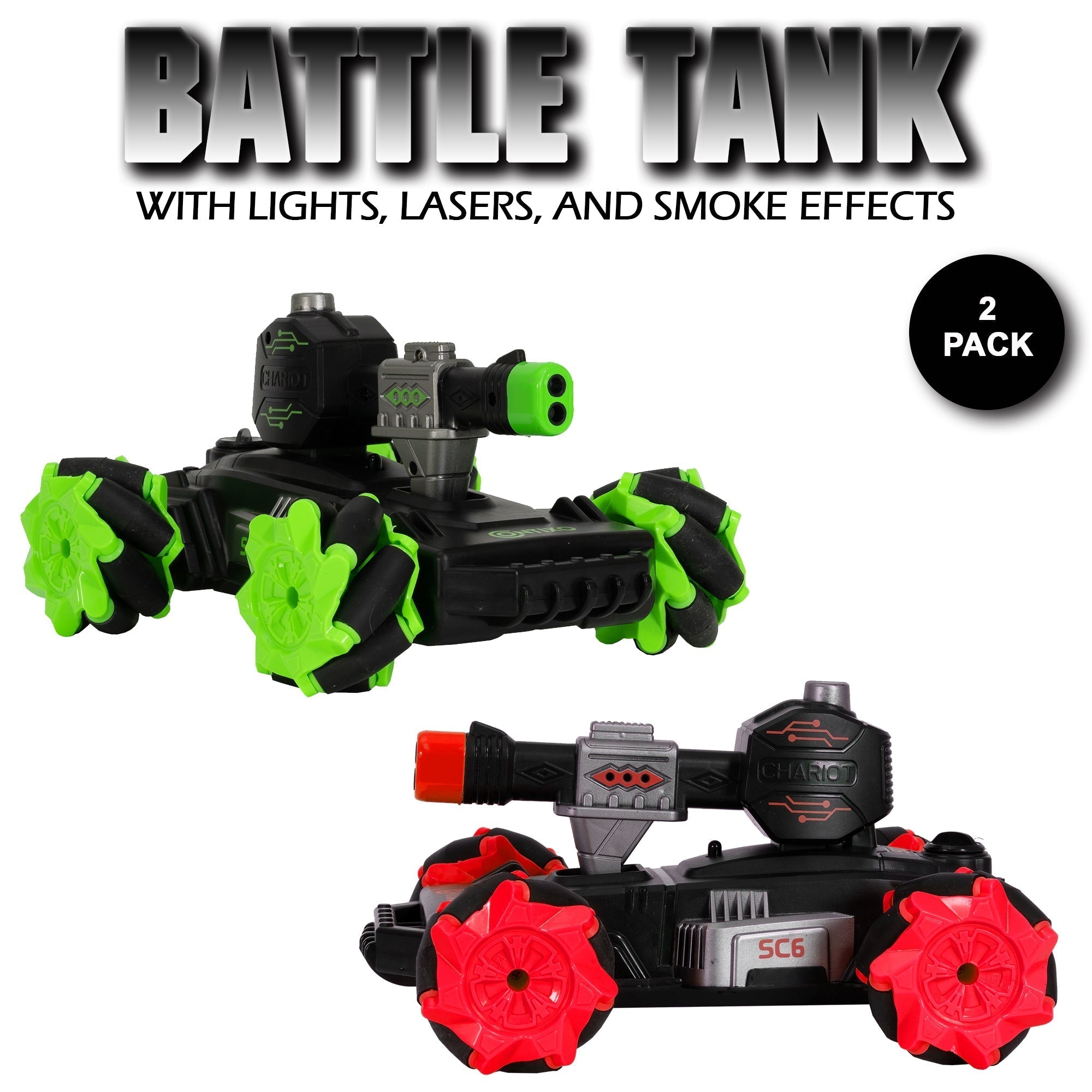 Contixo SC6 RC Remote Control Combat Battle Tank 1:24 Scale - 2 Pack-thumbmail-1