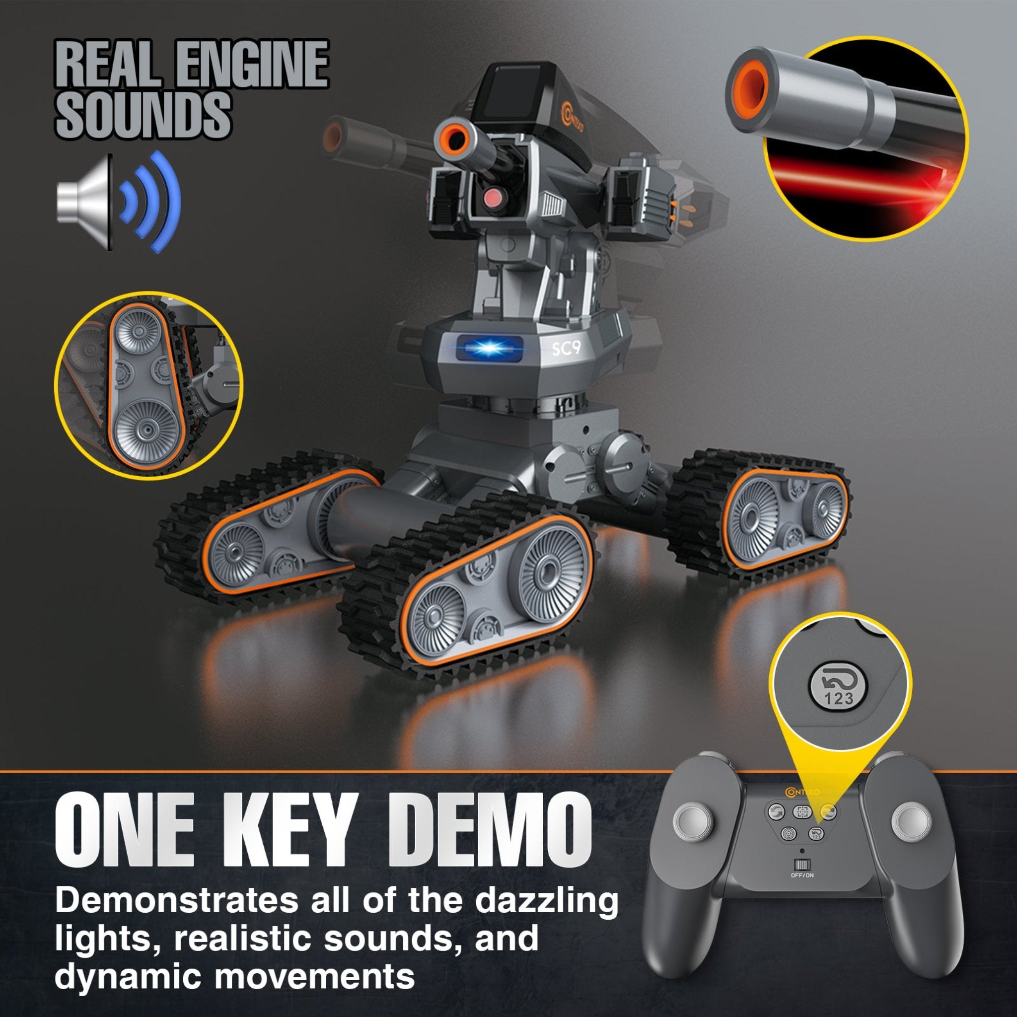 Contixo SC9 Remote Control Commander Gel Blaster Tank-thumbmail-5
