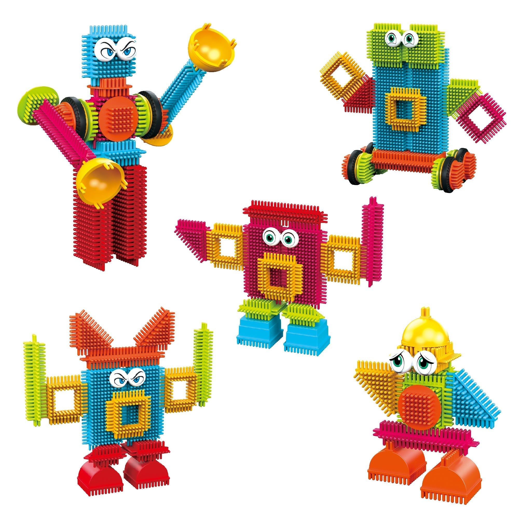 Contixo ST6 100 Pcs Bristle Shape 3D Tile STEM Building Block Set-thumbmail-9