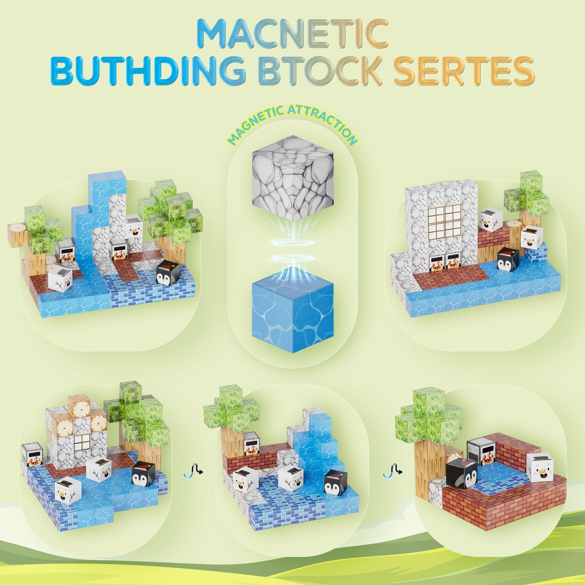 Contixo ST13 Magnetic Blocks, 100 PCS Magnetic Building Cube Game, Sensory Toys for Boys & Girls, STEM Stacking Toy Gifts for Age 3-12-thumbmail-13