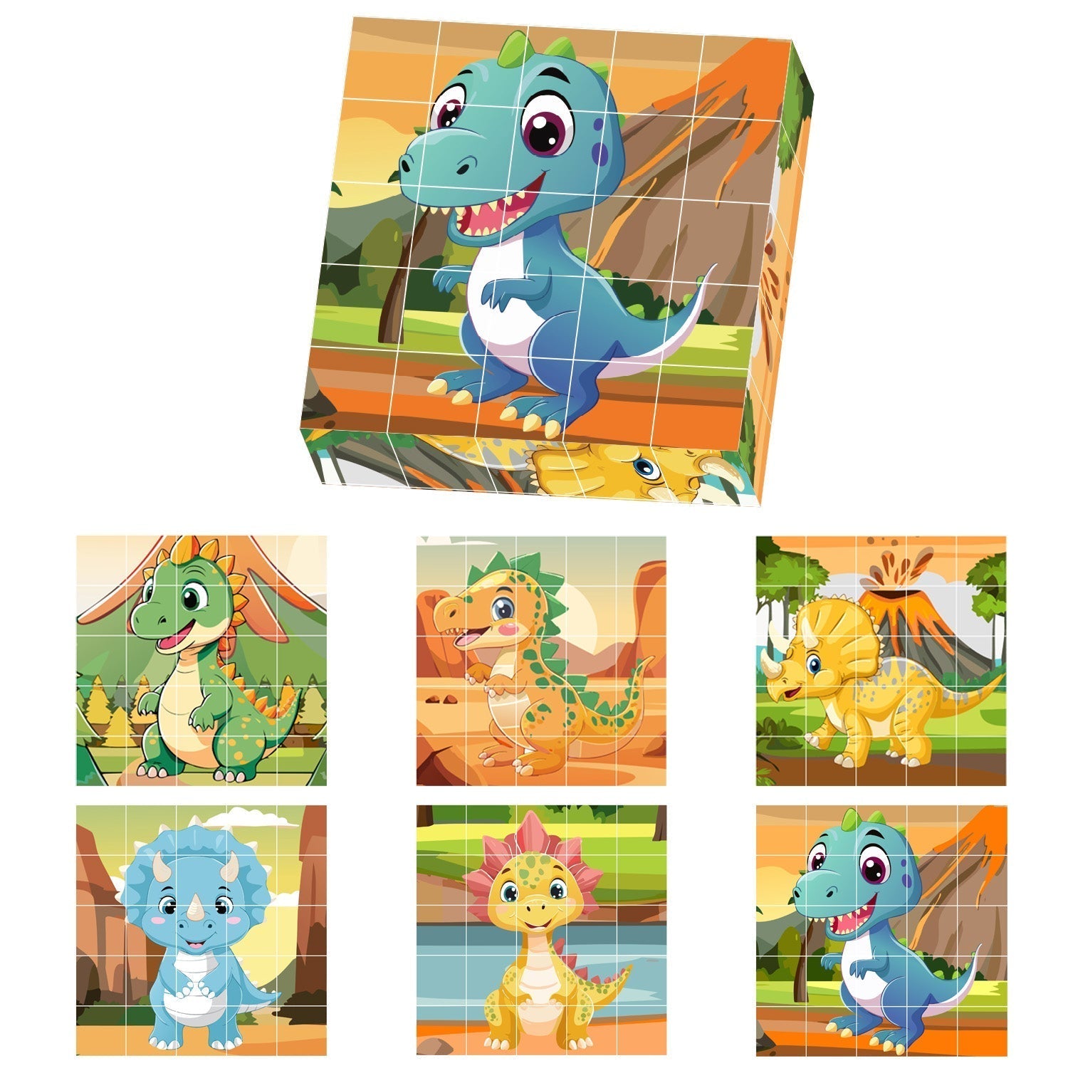 Contixo ST9 25-Piece Magnetic Dinosaur Puzzle Blocks – 6 Puzzles in One-thumbmail-1
