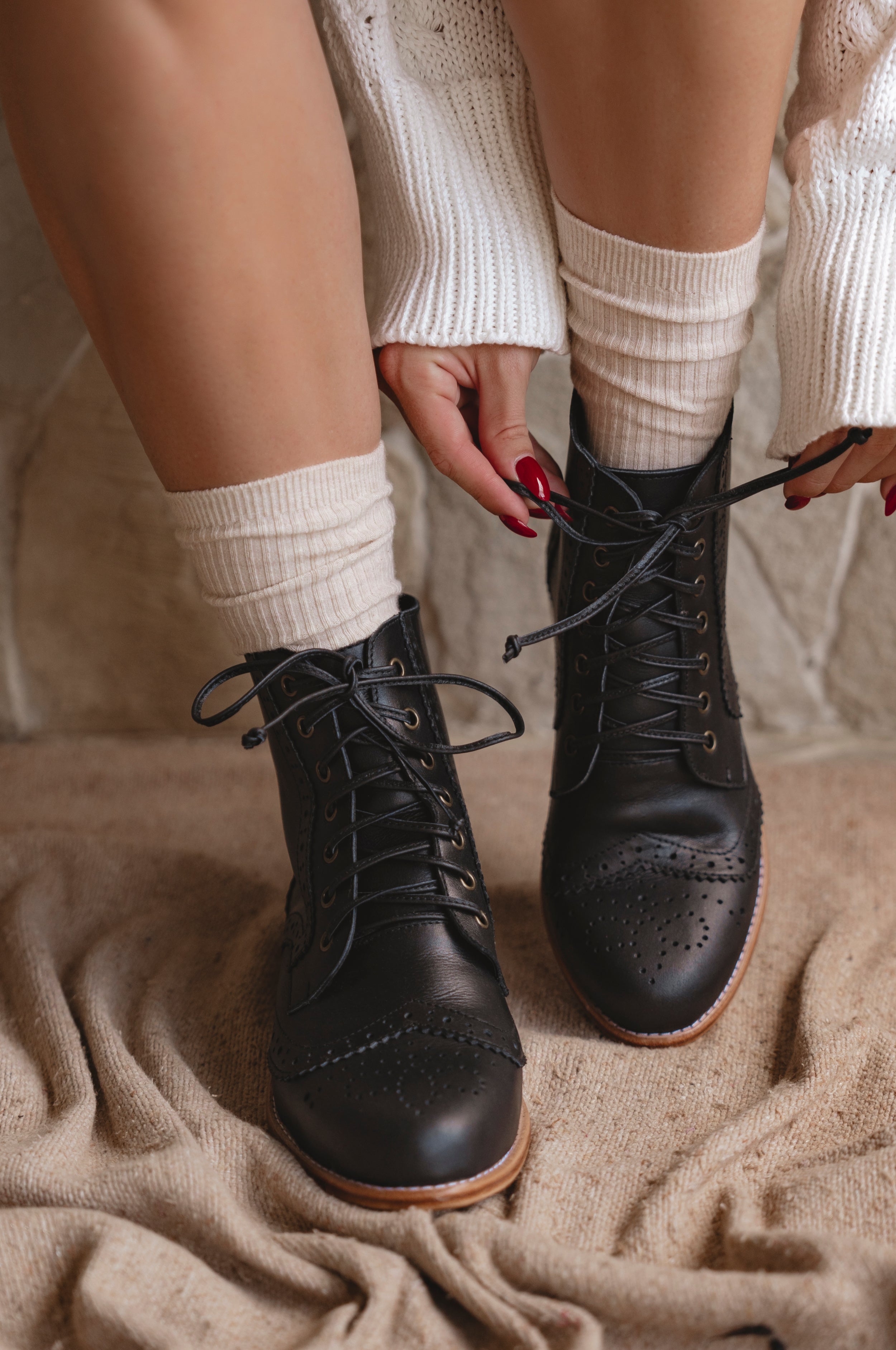 Salstice Brogue Leather Boots-thumbmail-4