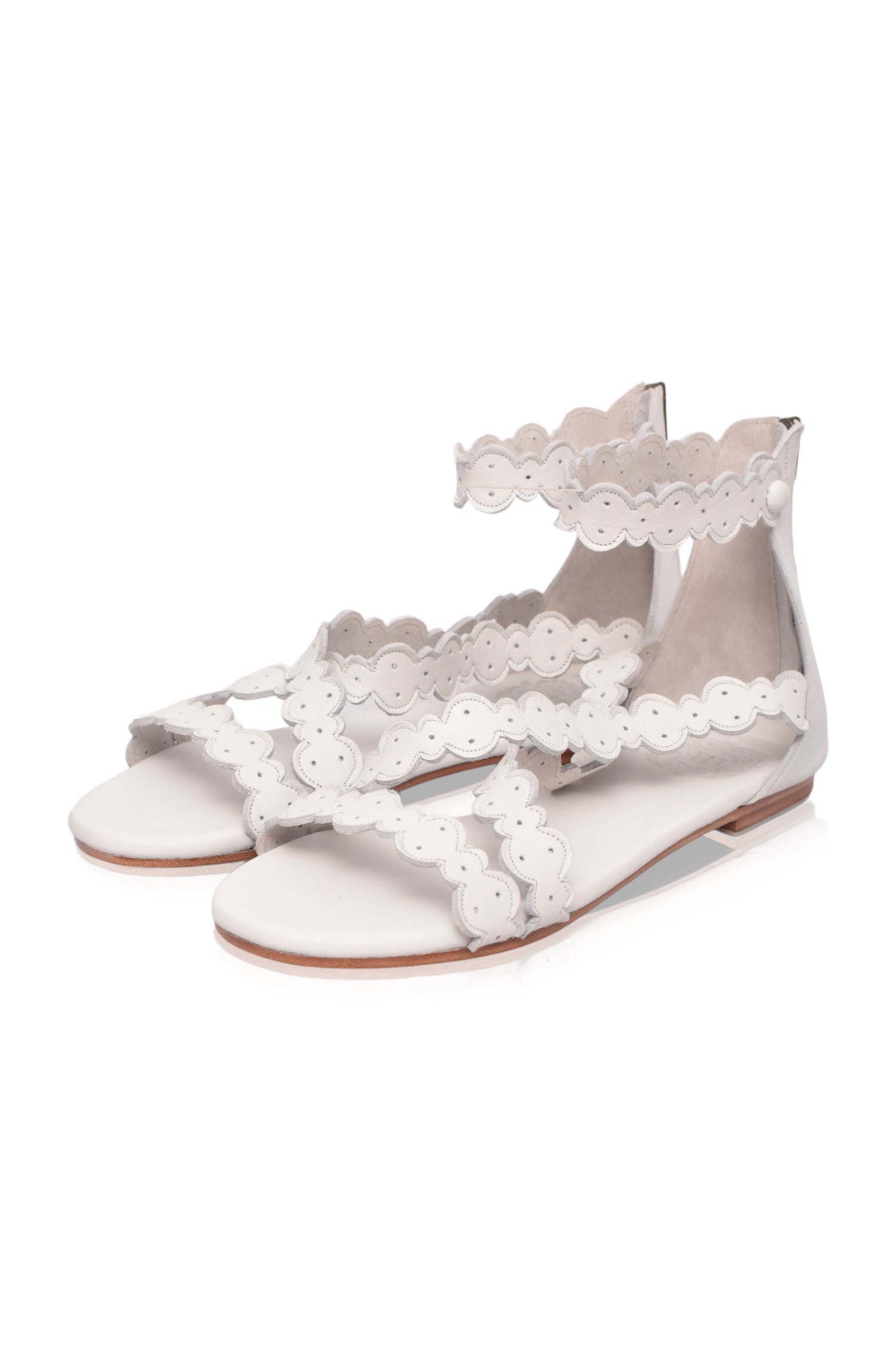Salty Sea Criss Cross Leather Sandals-thumbmail-8