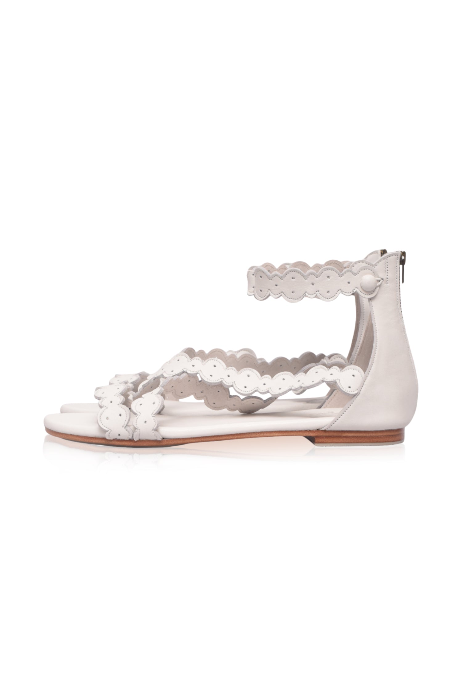 Salty Sea Criss Cross Leather Sandals-thumbmail-5