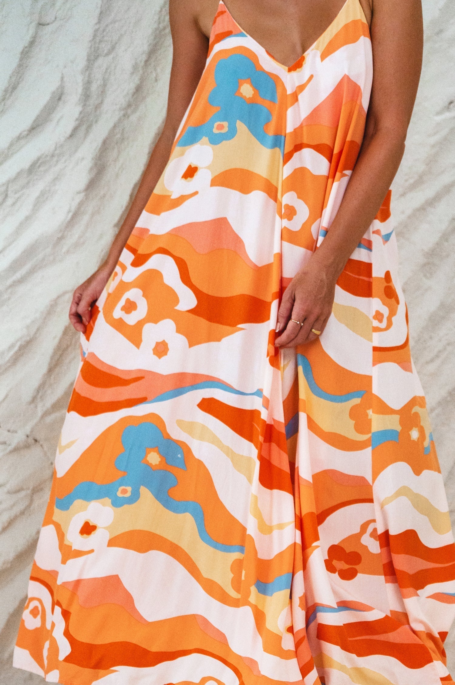 Silky Wind Strappy Maxi Dress-thumbmail-11
