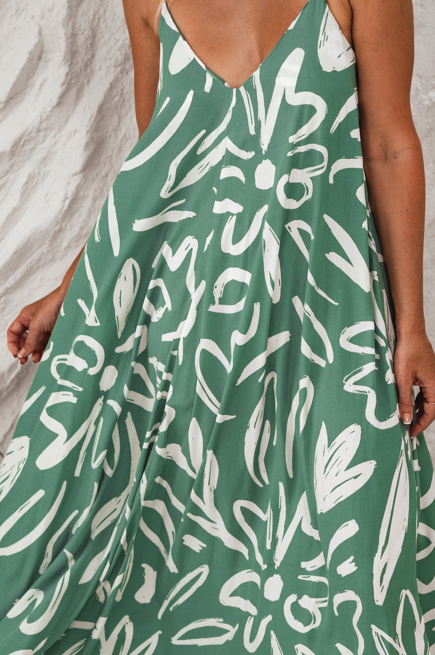 Silky Wind Strappy Maxi Dress-thumbmail-1