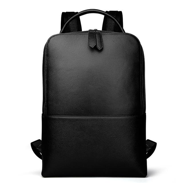 Skald Black Pebbled Leather Backpack | Slim Black Leather Backpack-thumbmail-8
