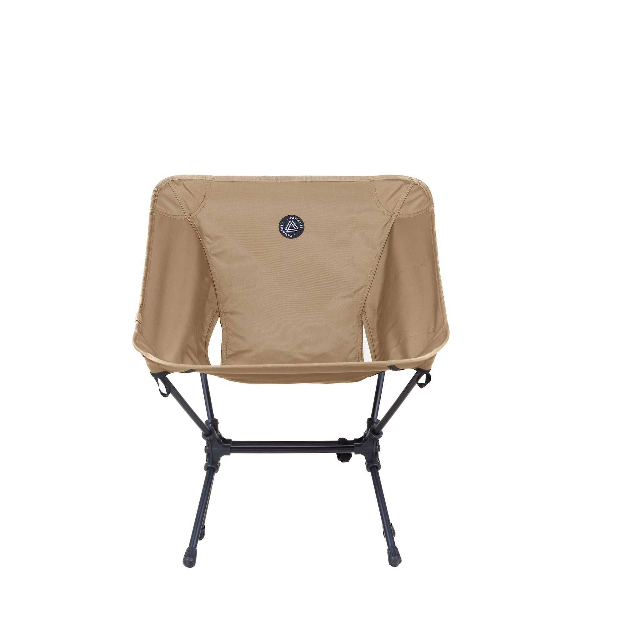 Low Back Ultralight Folding Camping Chairs With Storage Pouch - Khaki-thumbmail-5