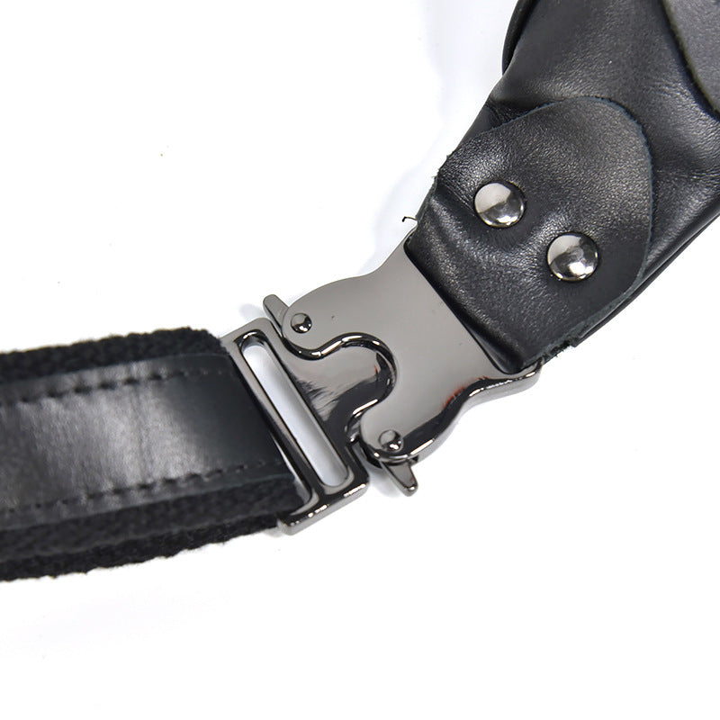 Sigrid Smooth Black Leather Waist Bag | Smooth Black Leather Fanny Pack-thumbmail-6