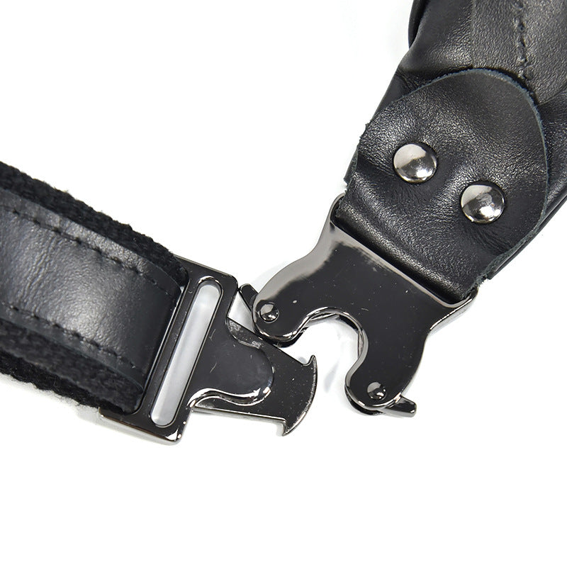 Sigrid Smooth Black Leather Waist Bag | Smooth Black Leather Fanny Pack-thumbmail-7