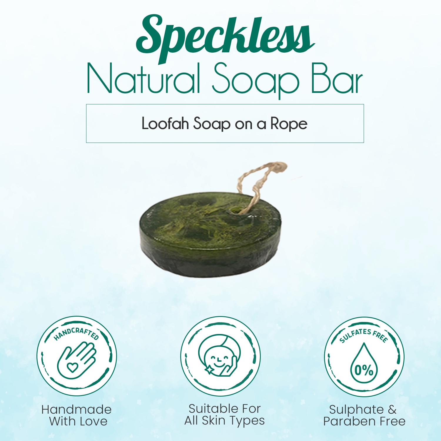 Speckless Soap Bar. Chia, Lemon, Parsley, and Coconut Oil.-thumbmail-1
