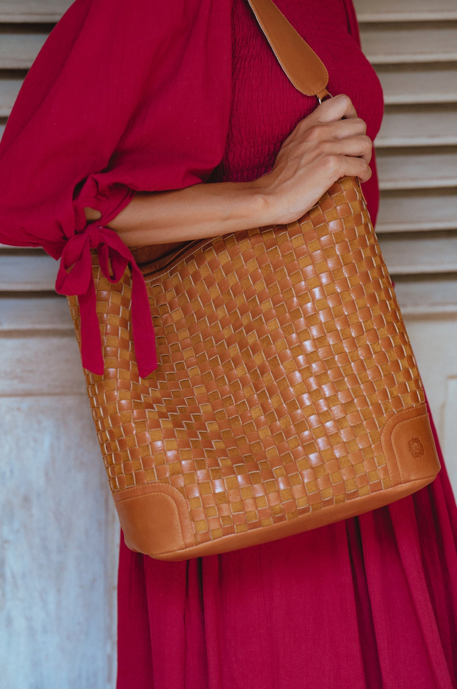 Soho Lane Woven Leather Shoulder Bag-thumbmail-7