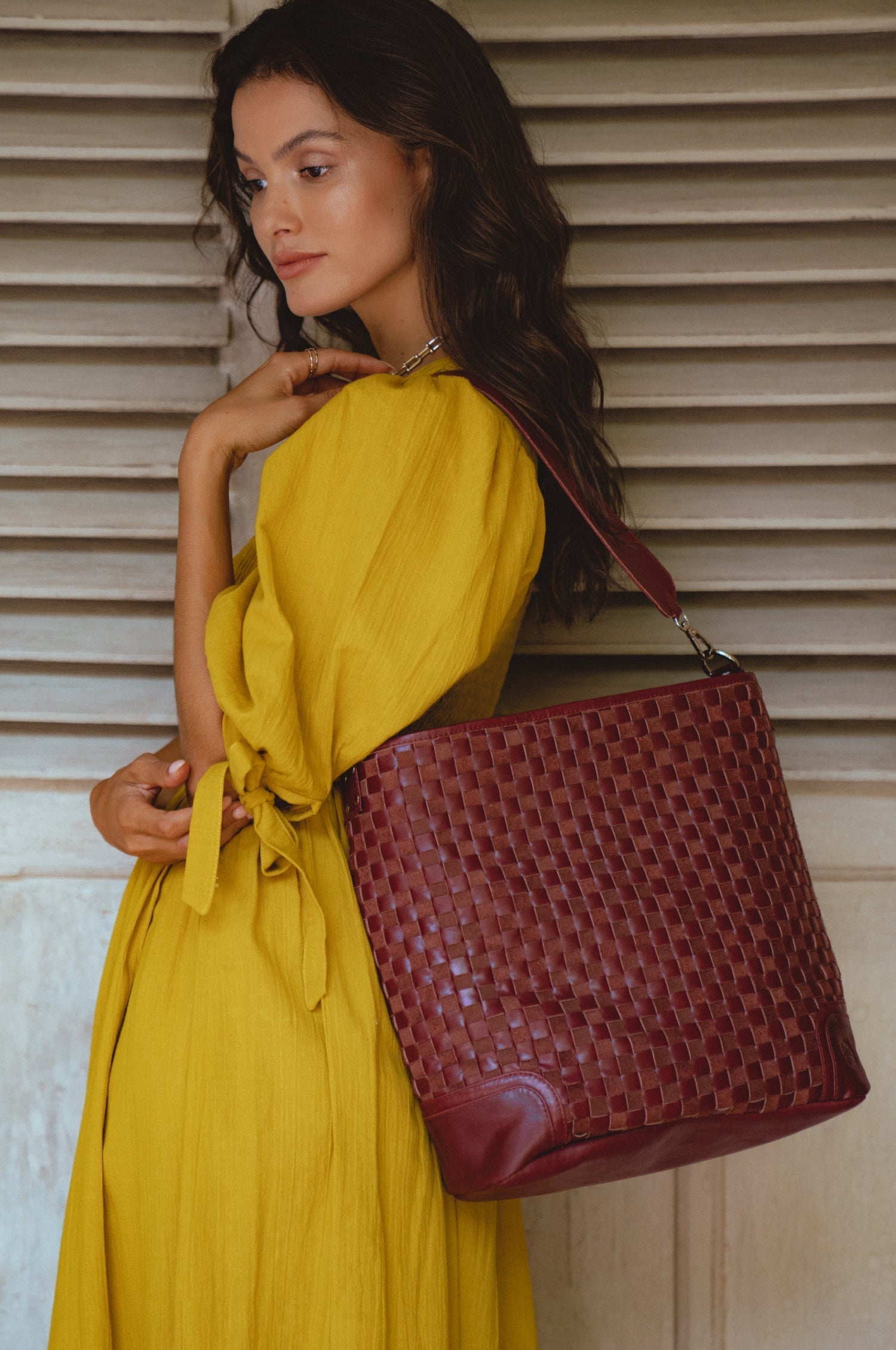 Soho Lane Woven Leather Shoulder Bag-thumbmail-3