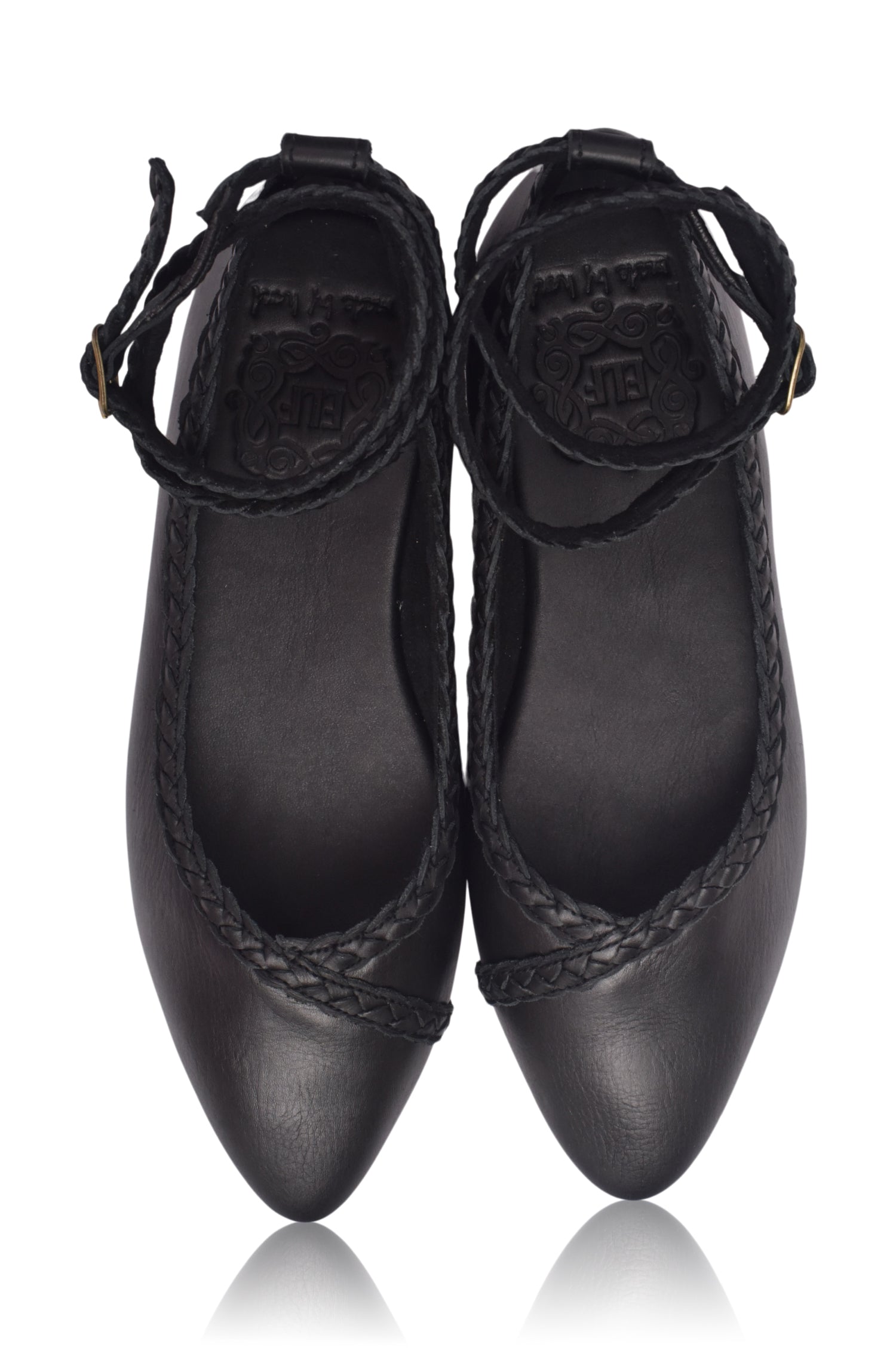 Soiree Pointy Toe Leather Ballet Flats-thumbmail-5