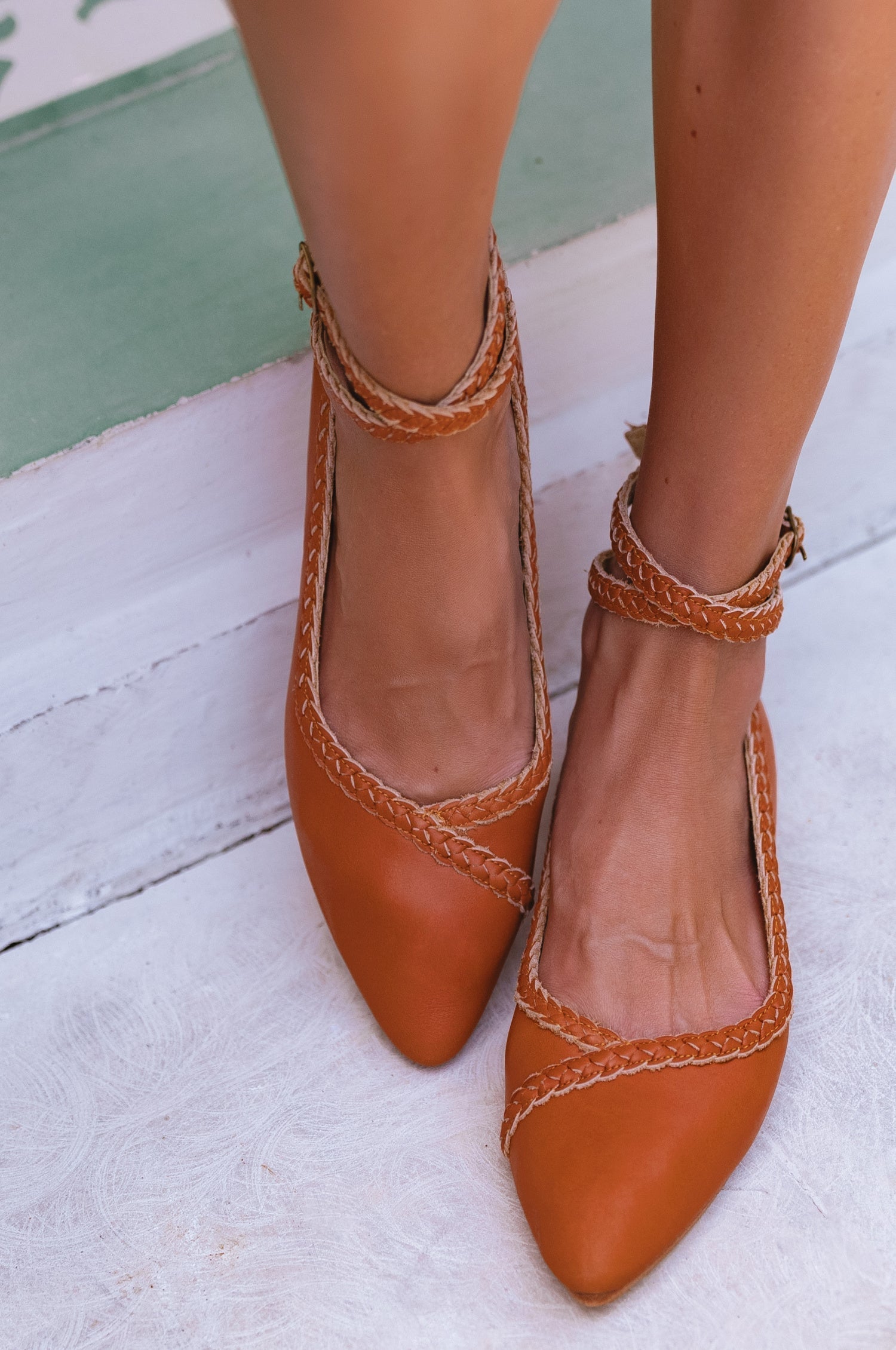 Soiree Pointy Toe Leather Ballet Flats-thumbmail-6
