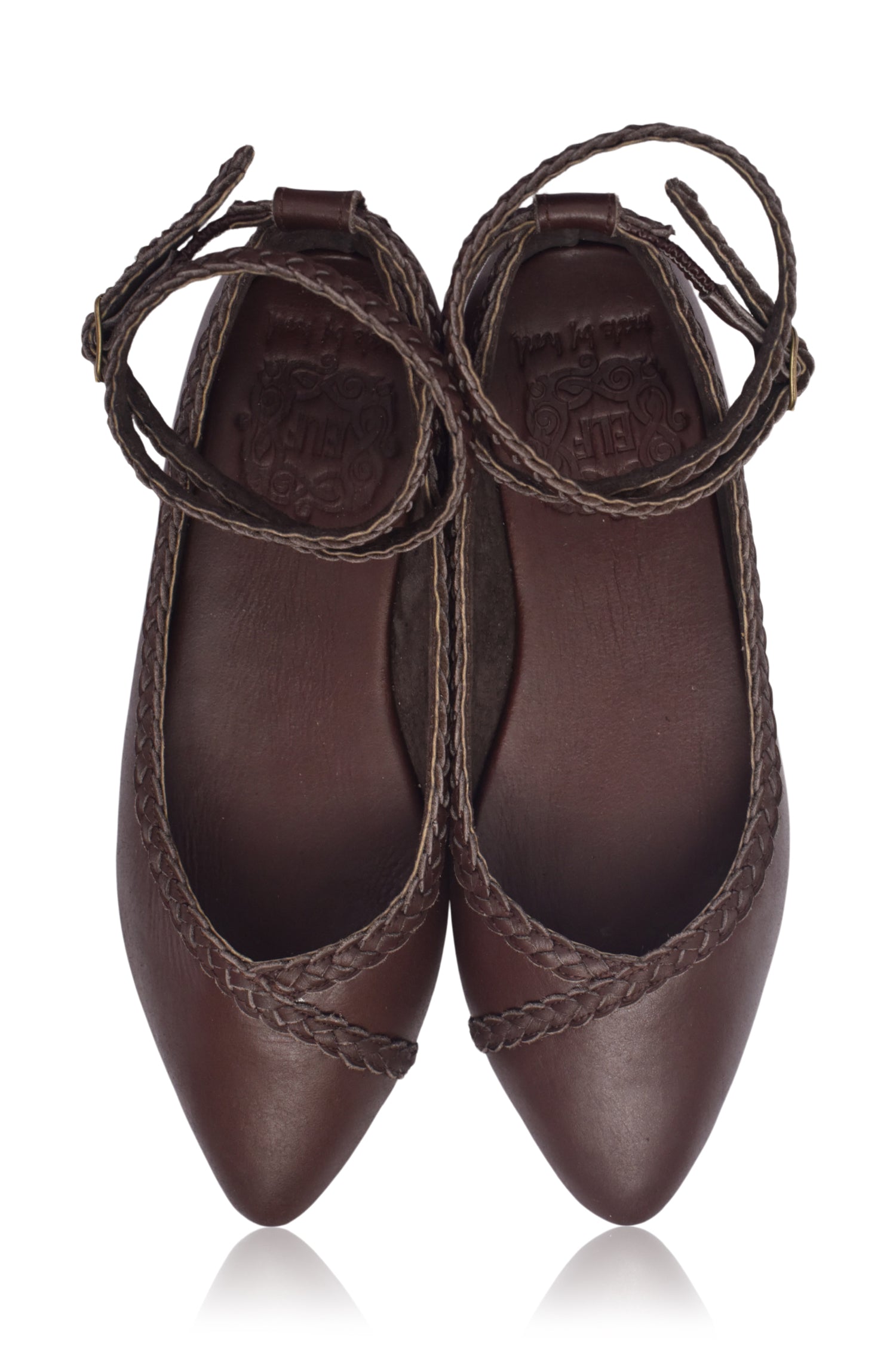 Soiree Pointy Toe Leather Ballet Flats-thumbmail-3