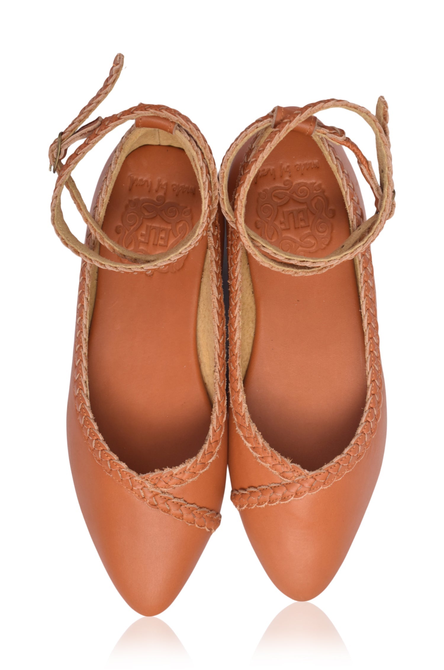 Soiree Pointy Toe Leather Ballet Flats-thumbmail-1