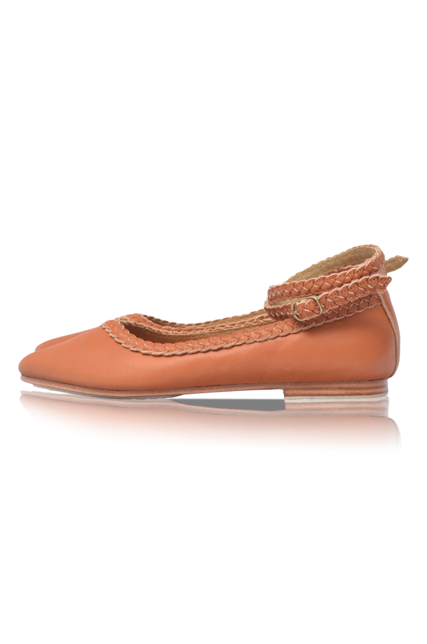 Soiree Pointy Toe Leather Ballet Flats-thumbmail-4