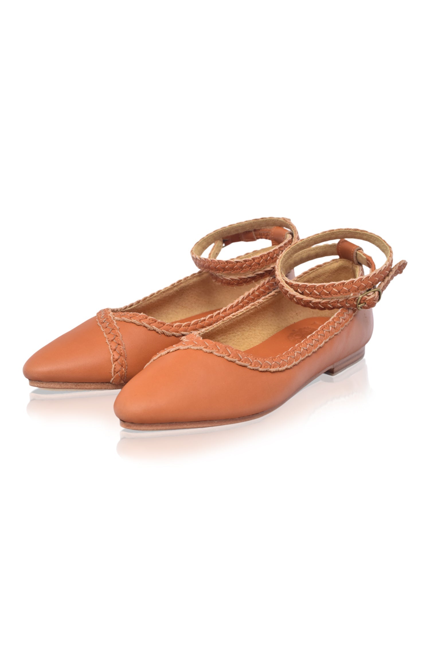 Soiree Pointy Toe Leather Ballet Flats-thumbmail-8