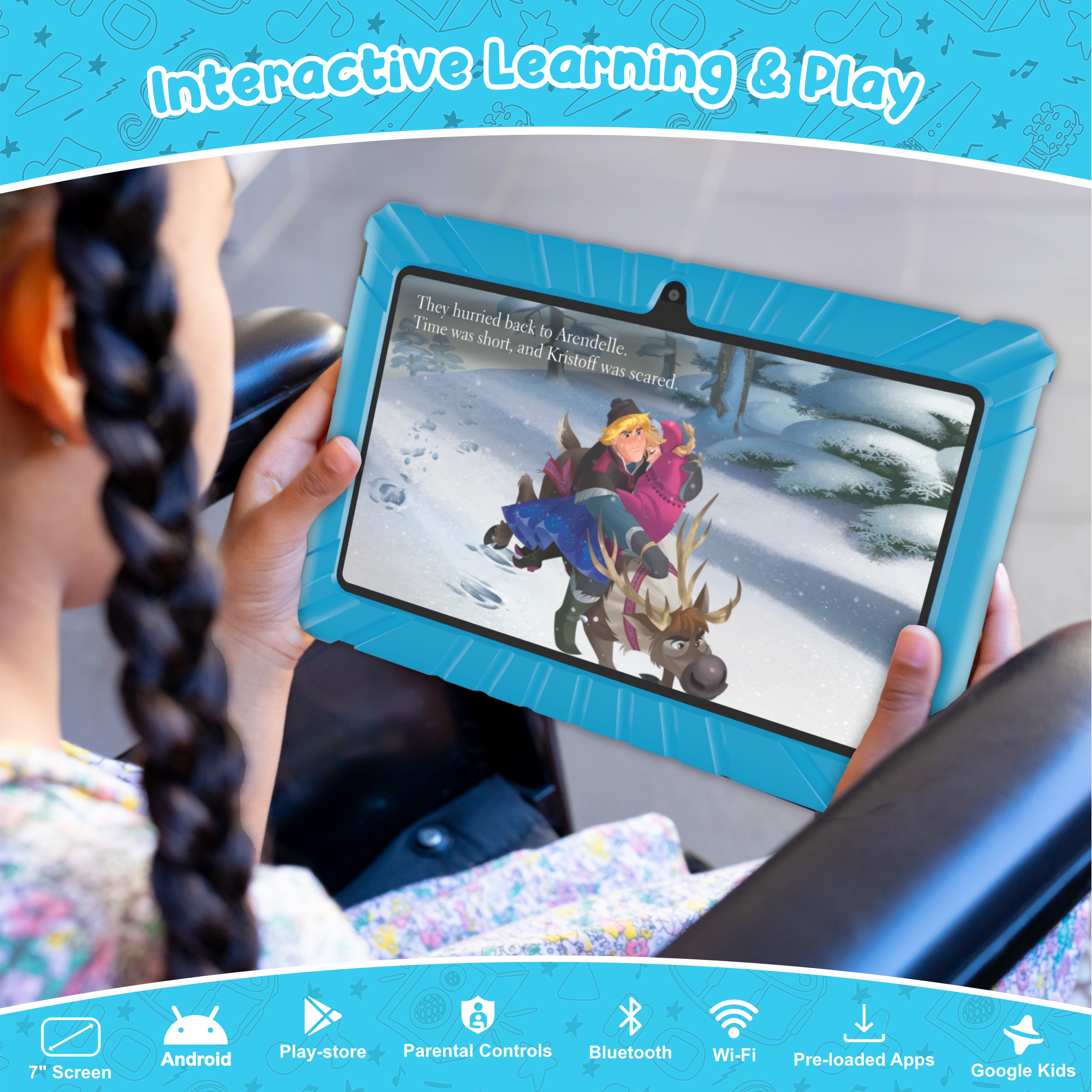 Contixo V8 7" Kids Tablet With Kids Bluetooth Karaoke and Two Microphones-thumbmail-5