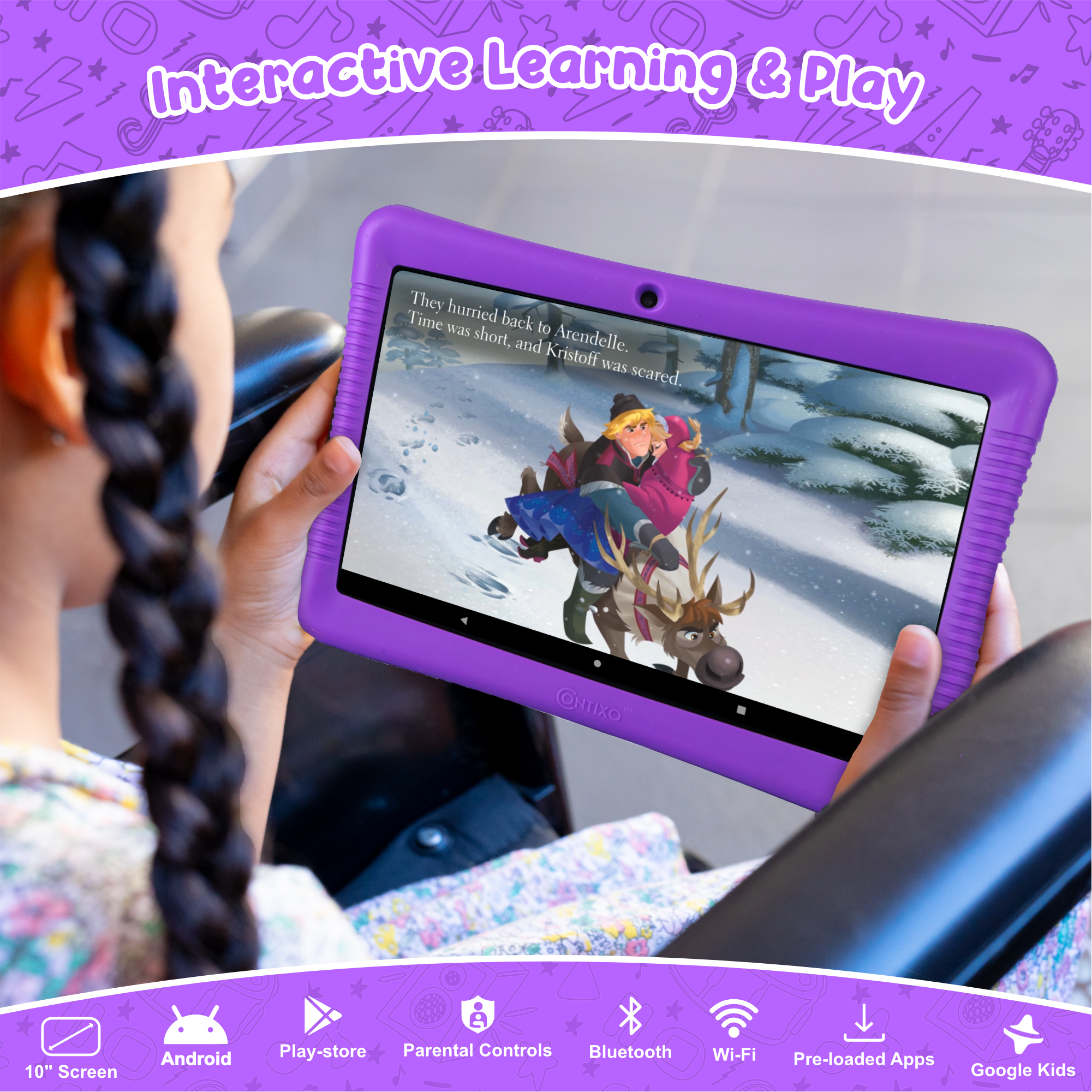 Contixo K102 10" Kids Tablet With Kids Bluetooth Karaoke and Two Microphones-thumbmail-35