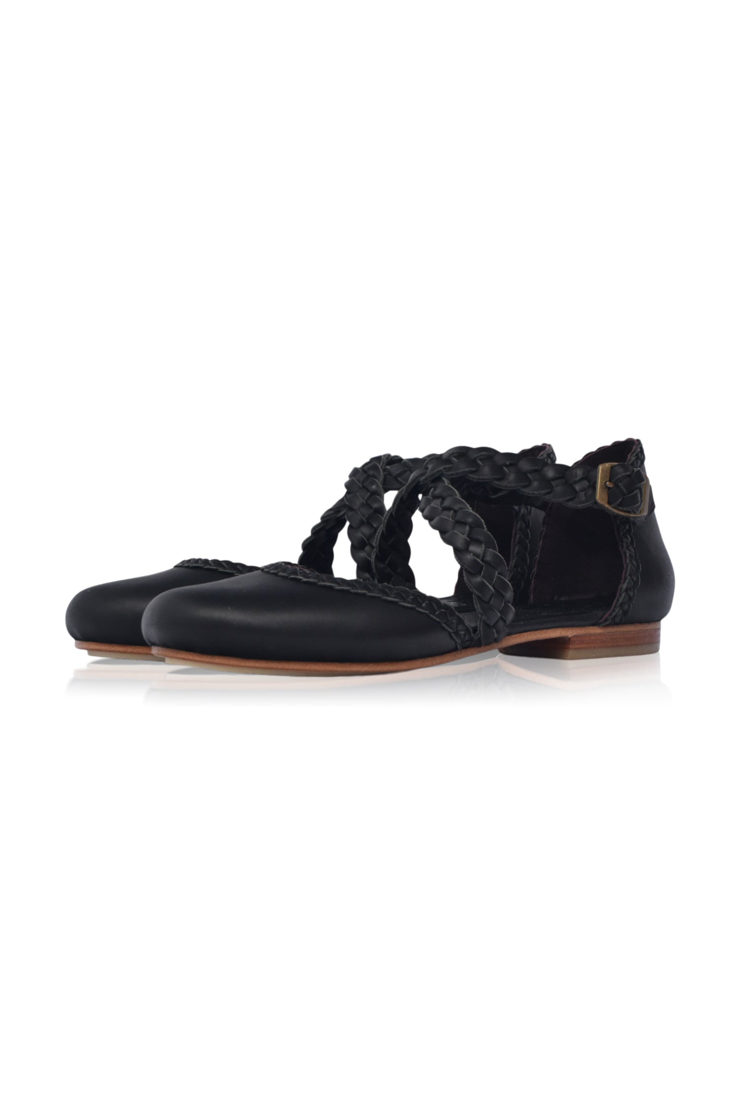 Tallulah Braided Leather Flats-thumbmail-4