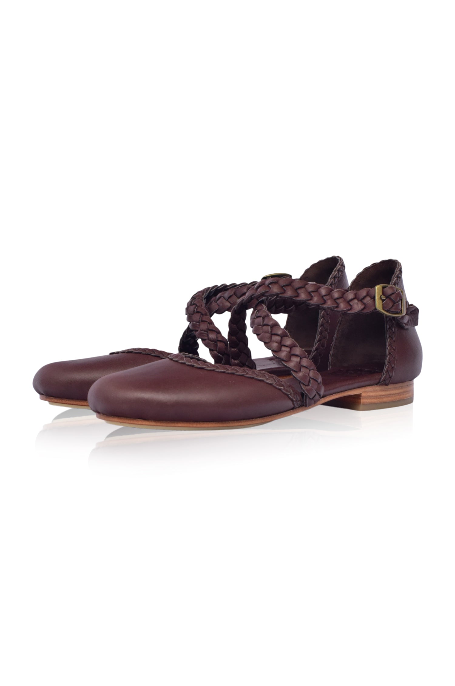 Tallulah Braided Leather Flats-thumbmail-1