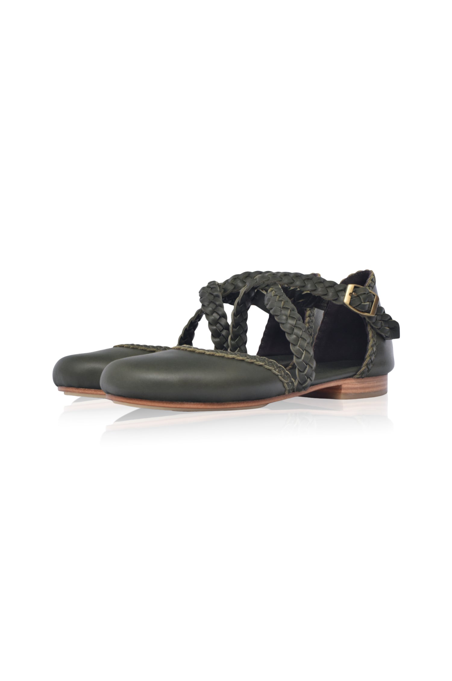 Tallulah Braided Leather Flats-thumbmail-3