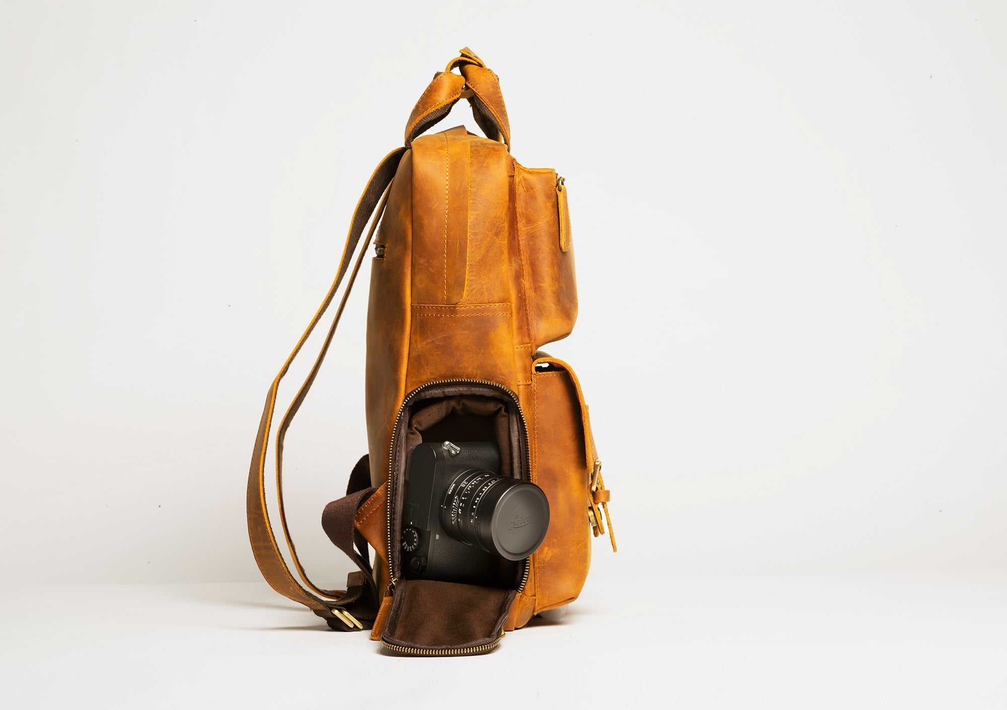 The MANN Bag | Large Capacity Leather Camera Backpack-thumbmail-2