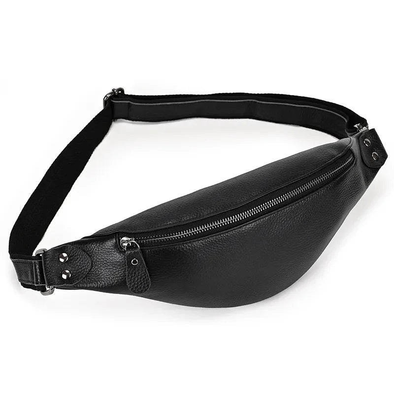 The Walcott Leather Waist Bag | Black Leather Fanny Pack-thumbmail-5