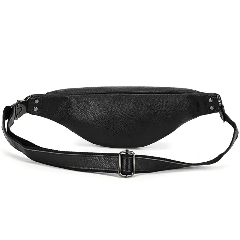 The Walcott Leather Waist Bag | Black Leather Fanny Pack-thumbmail-1