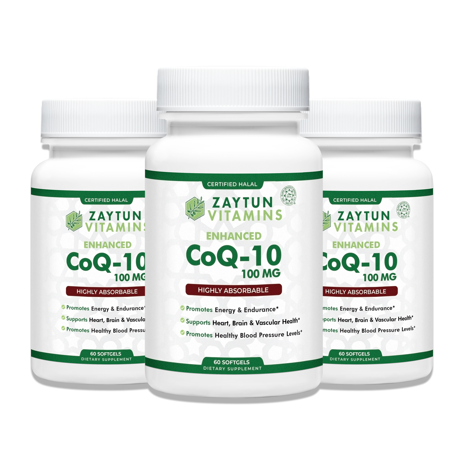 Halal CoQ-10 + Vitamin E Softgels (3-Pack)-thumbmail-4