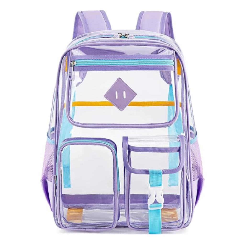 Contixo Clear Backpack - Trendy PVC Transparent Bookbag for Girls-thumbmail-1