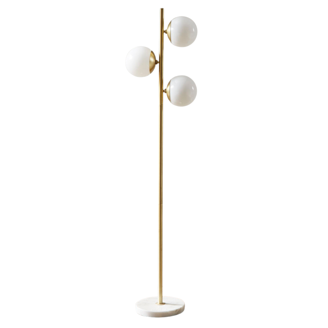 3-Globe Light Floor Lamp With Marble Base-thumbmail-6