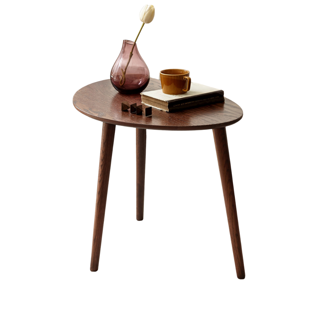 Solid Oak Wood Side Table-thumbmail-4