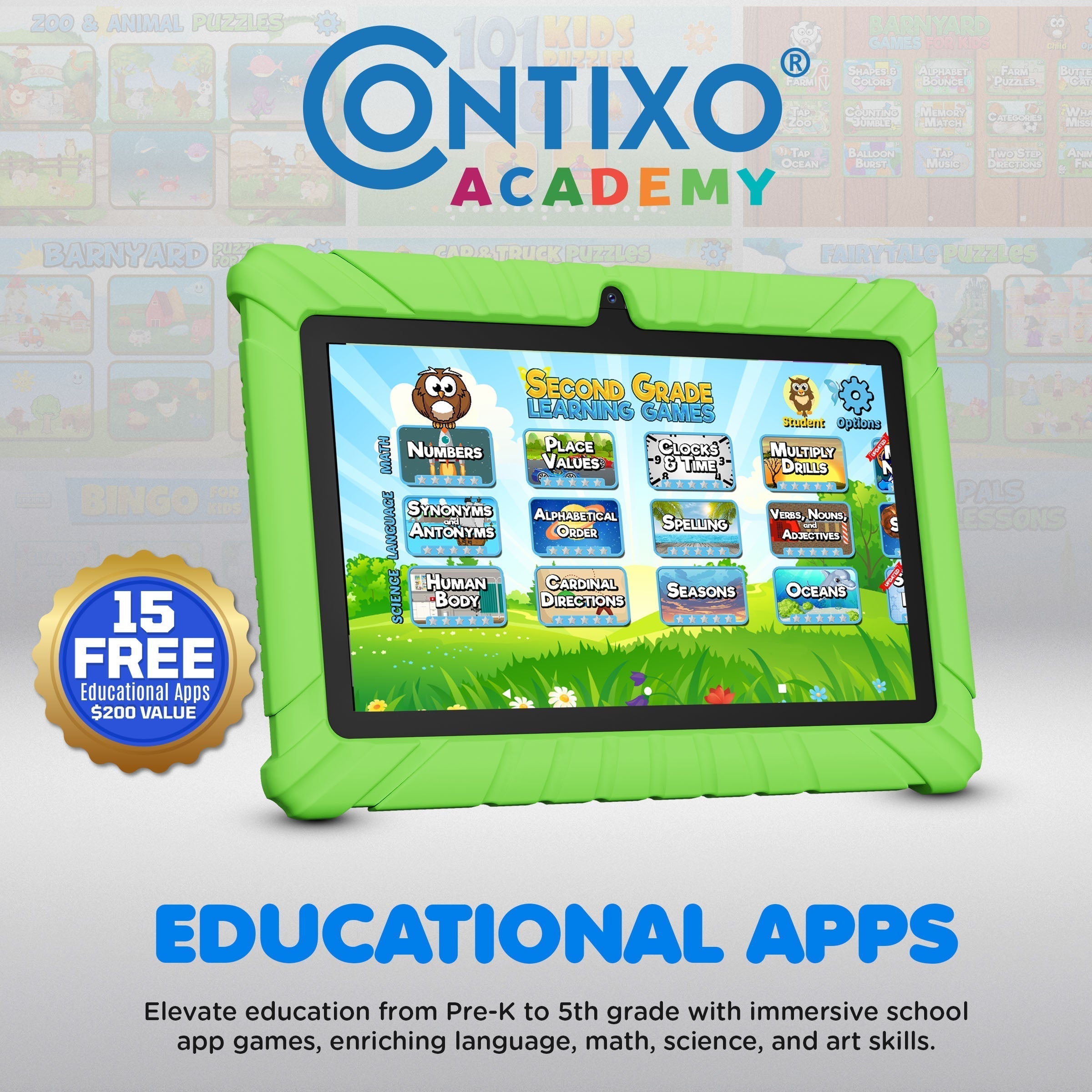 Contixo V8 7" Kids Tablet With Kids Bluetooth Karaoke and Two Microphones-thumbmail-45