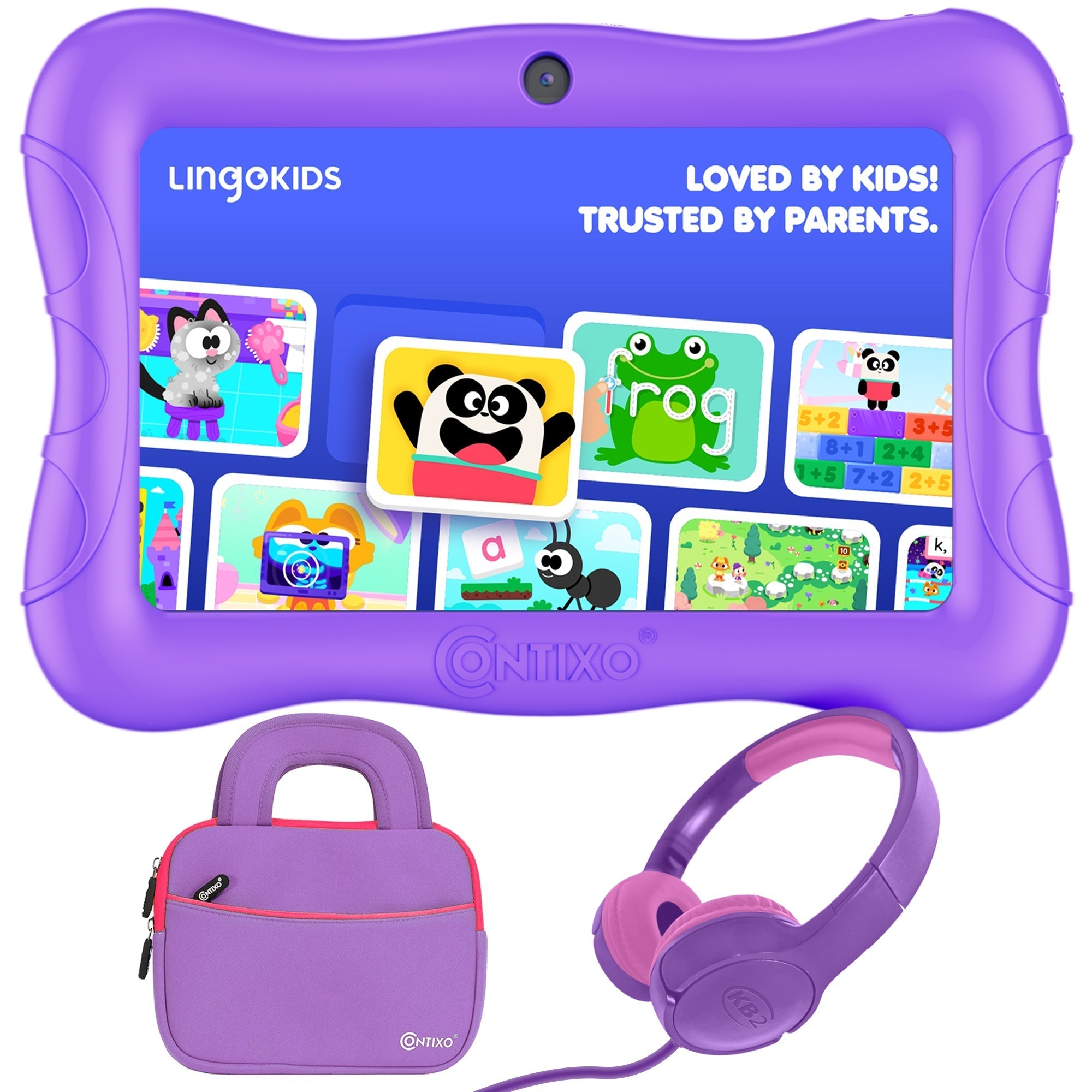 Contixo 7" Kids Tablet Bundle, 50 FREE Disney EBooks, Learning Android Tablet for Kids 3-12, 32GB, Parental Controls, Kid-Proof Case With Kickstand, Includes Headphones, Carrying Case-thumbmail-8