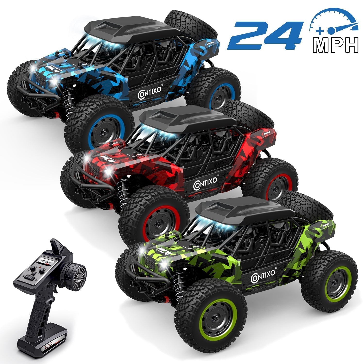Contixo HC4 Dominator RC Remote Control Offroad 4WD UTV - 1:16 Scale-thumbmail-1