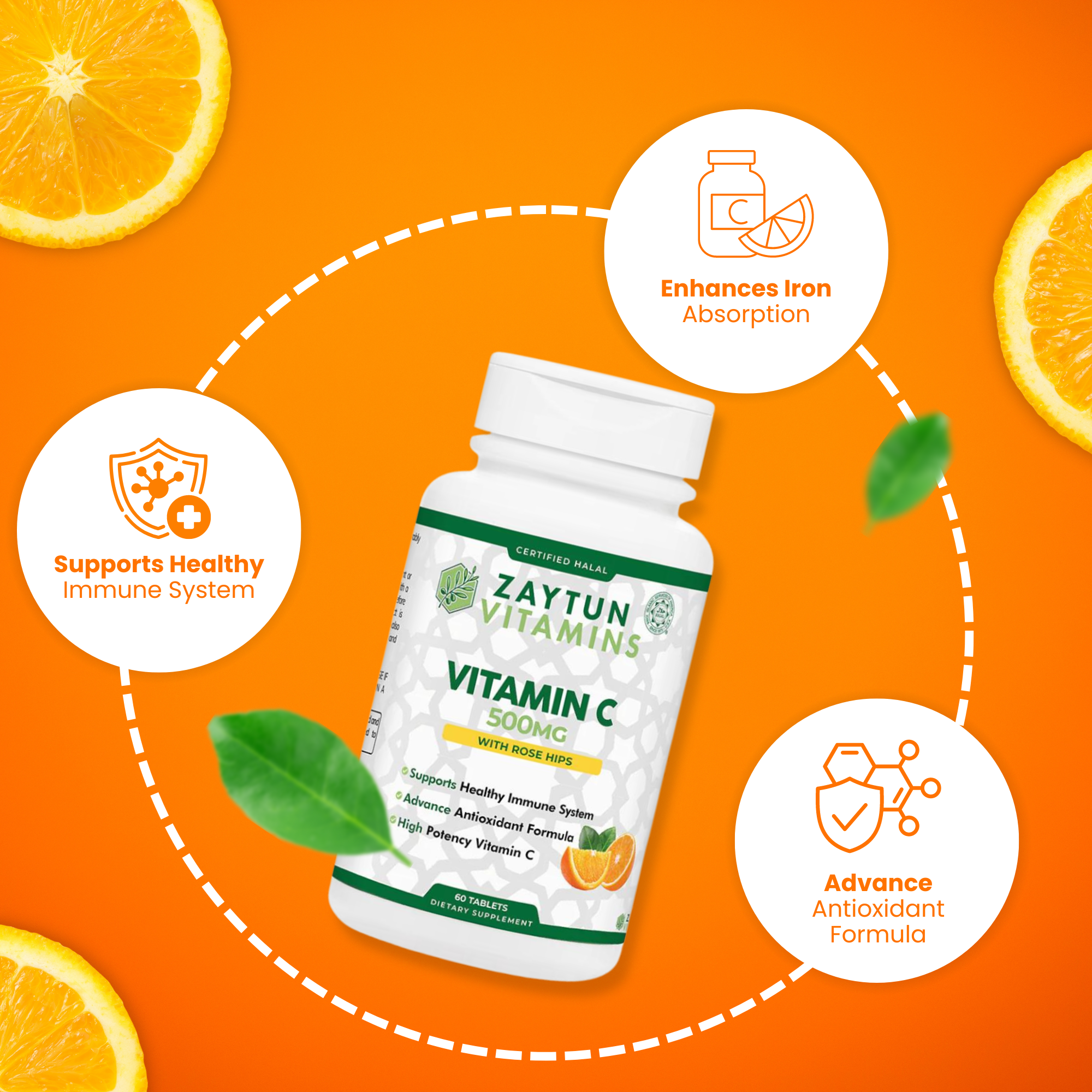 Halal Vitamin C 500mg Tablets (3-Pack)-thumbmail-4
