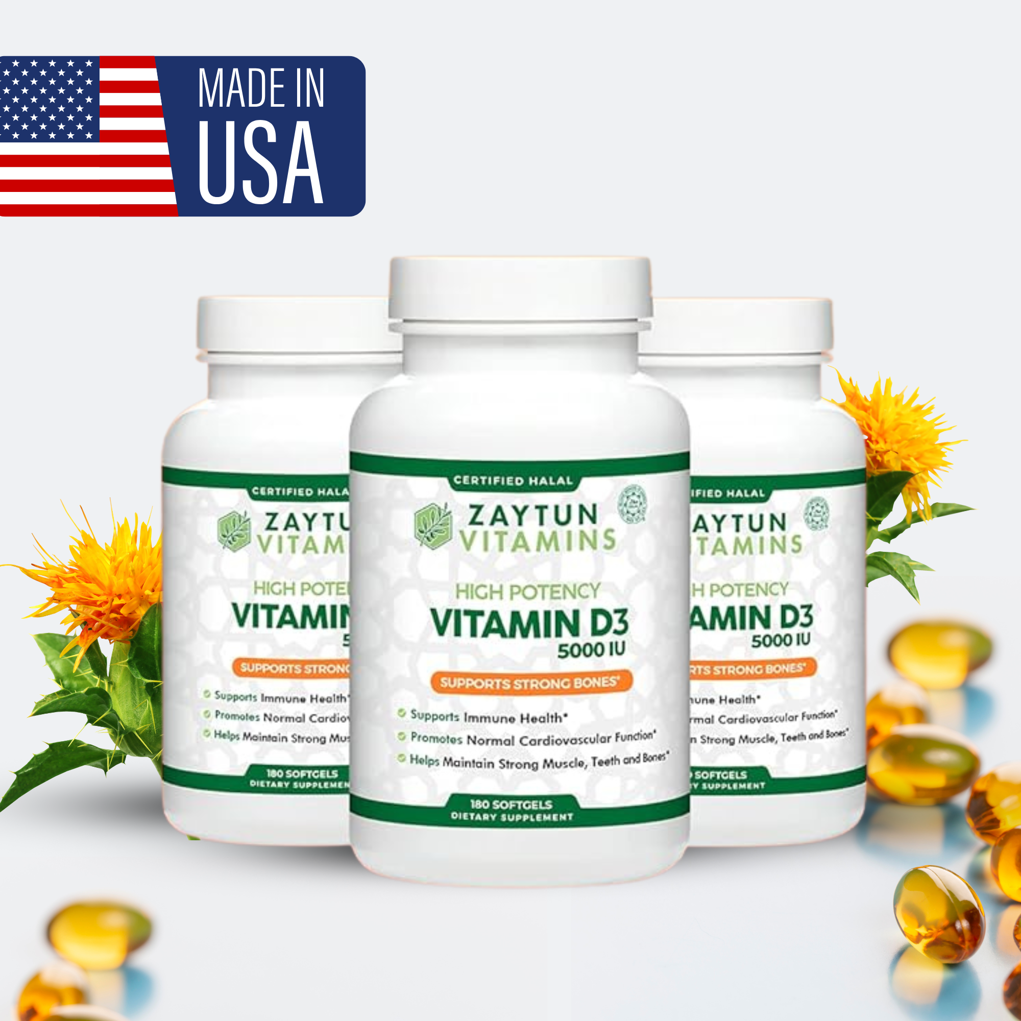 Halal Vitamin D3 5000 IU Softgels (3Pack)-thumbmail-5