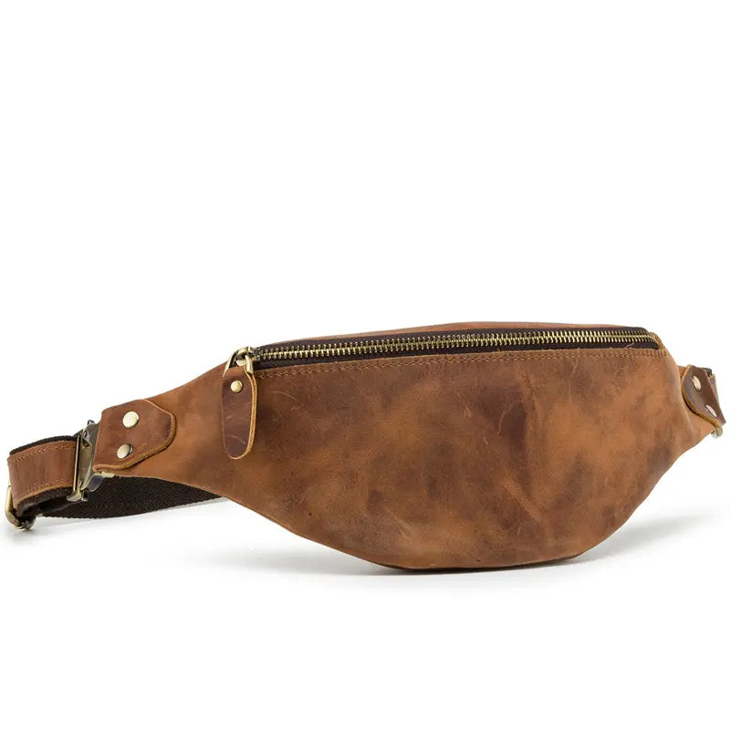 Wagner Leather Waist Bag | Full Grain Leather Fanny Pack-thumbmail-3