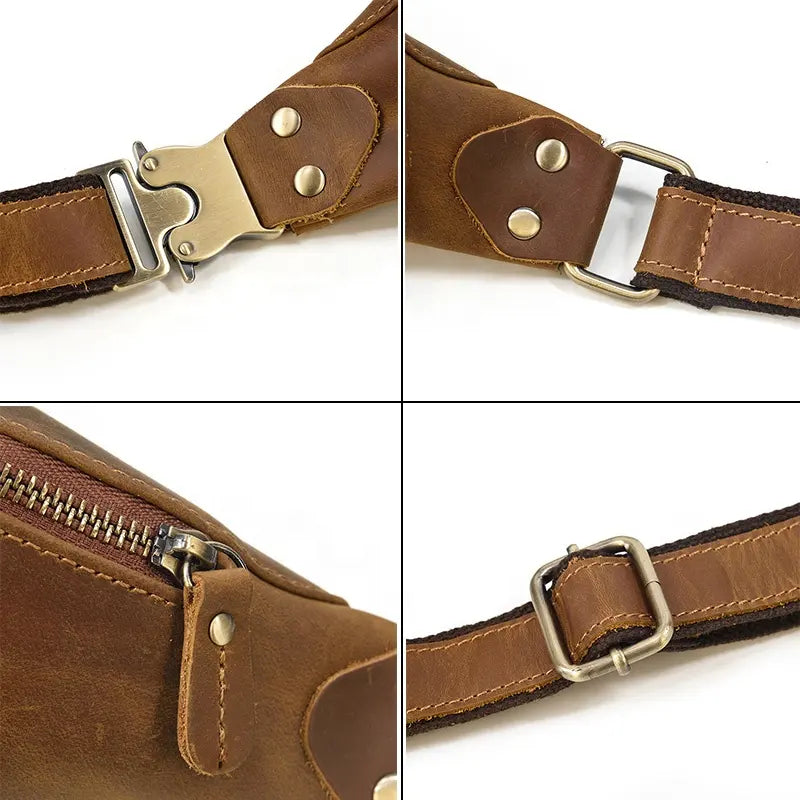 Wagner Leather Waist Bag | Full Grain Leather Fanny Pack-thumbmail-6